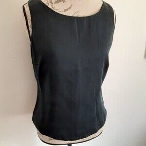 Silk Blouse Tank Top Women's Size 10 Black